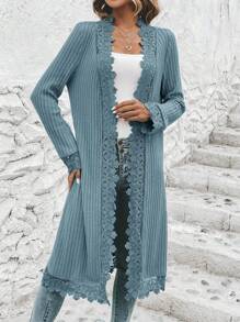 SHEIN LUNE Chaqueta Habitual Para Mujer - Neblina azul - Ver 1