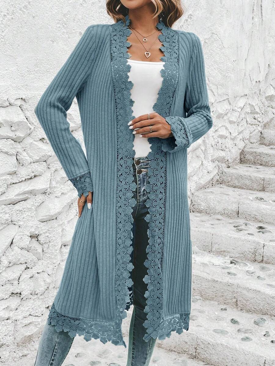 SHEIN LUNE Chaqueta Habitual Para Mujer - Neblina azul - Ver 1