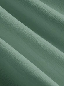 SHEIN MOD 方领荷叶边袖系带连衣裙 - 綠色 - 查看 4