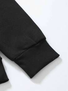 Nam Hành tinh & Đồ họa Khẩu hiệu Áo nỉ - màu đen - Xem 3