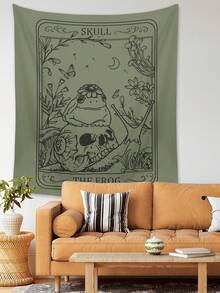 Fairycore 1入組ROMWE圖案滌綸掛毯 - 彩色 - 查看 5