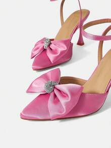 SheIn Belle Của phụ nữ Giày cao gót Giường đơn Giày dép - Màu Hồng Tươi - Xem 7