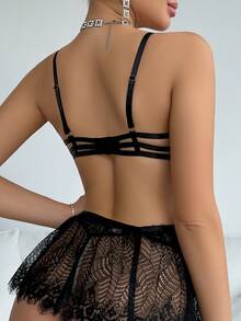 女性性感內衣 - 黑色 - 查看 2