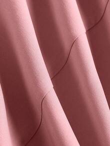 SHEIN Privé Plus Lapel Neck Double Breasted Blazer - Pink - View 5