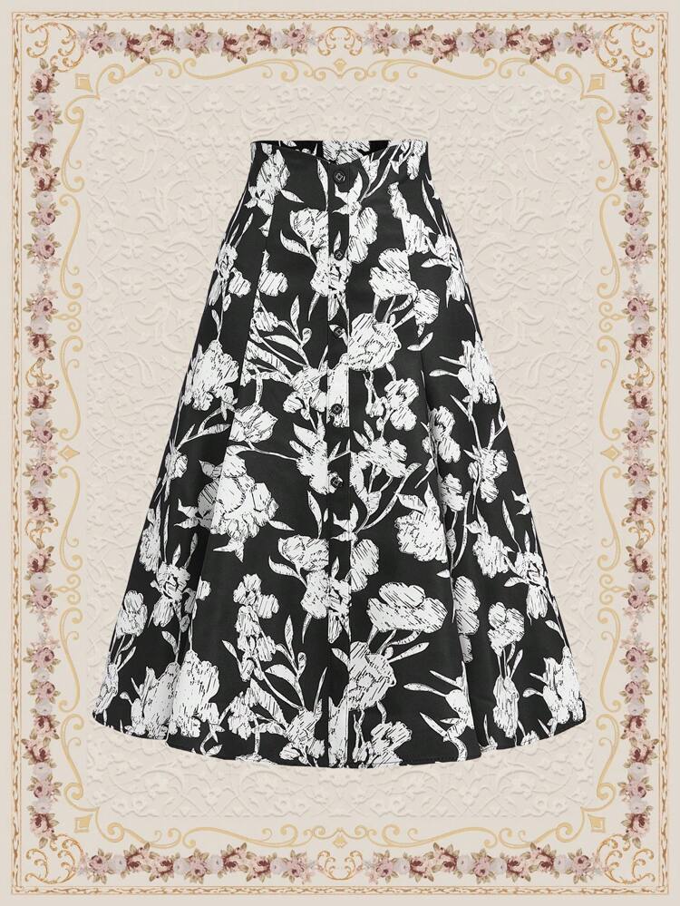 Women's Floral Printed Skirt