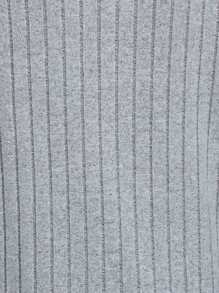 EMERY ROSE Của phụ nữ Tay áo dài Áo thun Với dây kéo Thiết kế - Xám - Xem 3