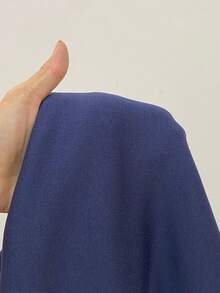 Women's Casual Solid Color Sports Drawstring Sweatpants With Pockets - Navy Blue - View 3