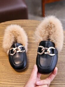 Autumn And Winter Children's Shoes, Warm Girls' Shoes, Casual Plush Shoes For Young Children And Babies - Black - View 2