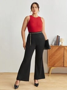 BizChic Plus Size Women's Striped Tank Top - Red - View 4