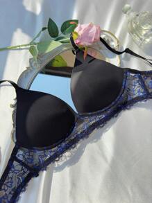 Sujetador De Encaje Para Mujer - Negro - Ver 1