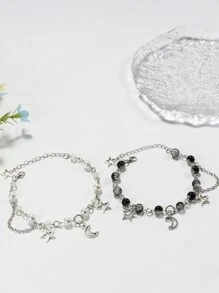 ROMWE Fairycore 2pcs Bracelets - Multicolor - View 3