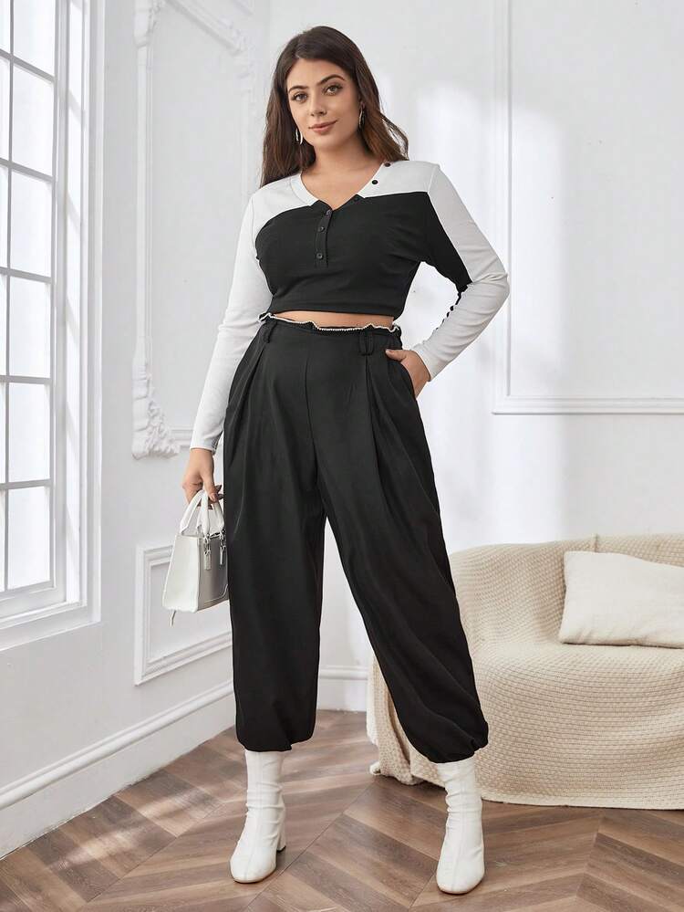 Women's Plus Size Pocketed Pants