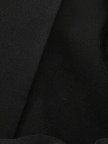 SHEIN Clasi Của phụ nữ Ống tay áo Áo vest Áo khoác - màu đen - Xem 8