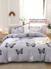 Set de cama con mariposa sin relleno - Gris - Ver 8
