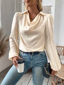 Chiquease Effen kleur Colkraag Shirt
