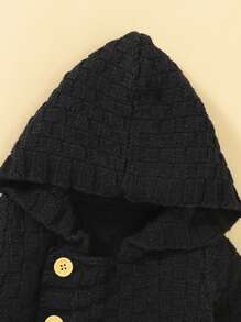 Baby Jungen Knopf-hoodie Strampler