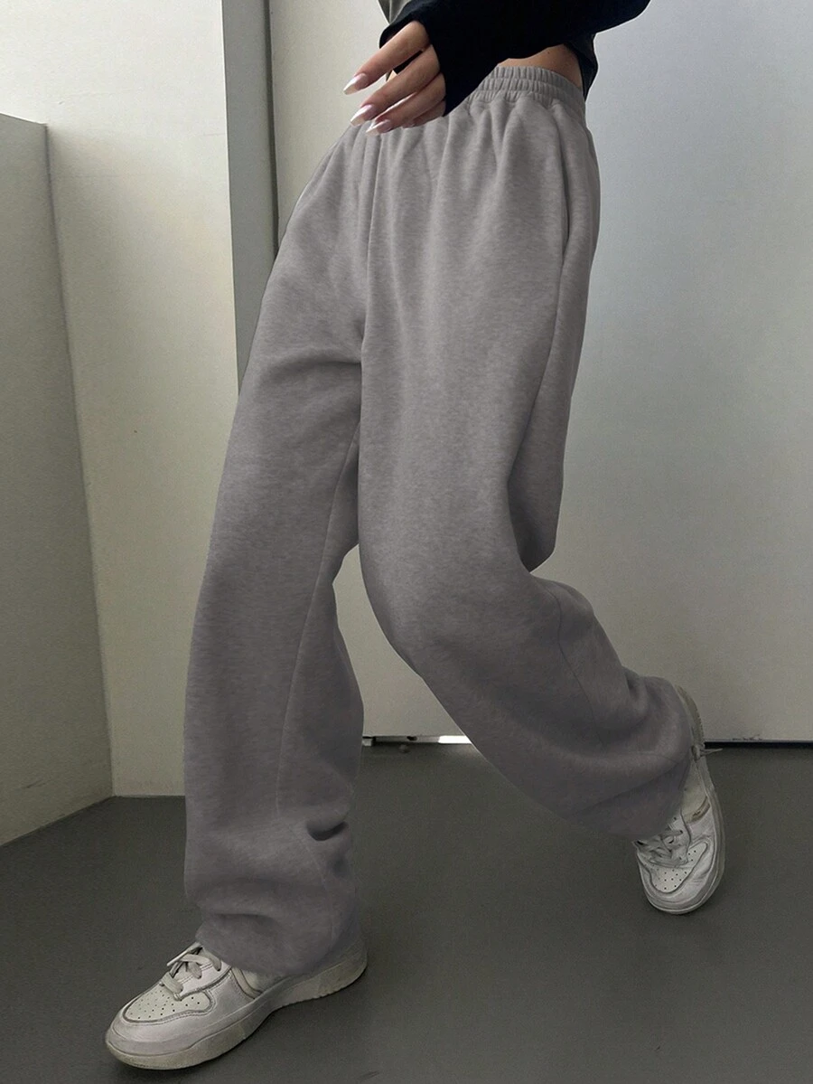 DAZY Quần thể thao nữ cạp chun co giãn - Màu Xám nhạt - Xem 1