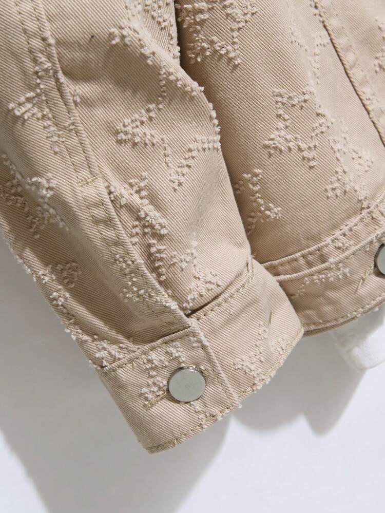 Loose Fit Men's Denim Jacket With Flip Pockets