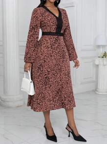 SHEIN Clasi Women's Allover Printed Dress - Multicolor - View 3