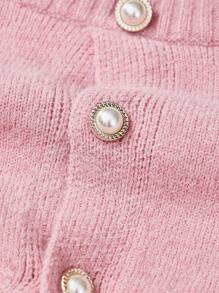 SHEIN MOD Của phụ nữ Vòng cổ Buộc lại Áo len - Hồng - Xem 3