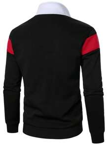 Manfinity Homme Nam Khối màu Có khóa kéo Áo len Mở Áo len - Nhiều màu - Xem 2