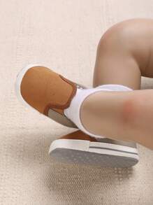 Spring And Autumn Style Newborn Infant Soft Sole Anti-Slip Sneakers With Hook And Loop Fasteners For 0-1 Years Old - Brown - View 6