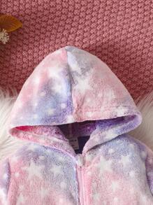 嬰兒女童星星圖案連帽外套和褲子套裝 - 彩色 - 查看 3