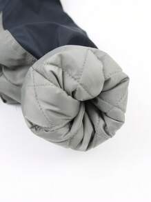 SHEIN Tween Boys' Contrast Color Hooded Casual Warm Coat For Autumn And Winter - Grey - View 4