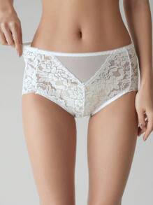 DAZY Floral Lace Panty,Back To School Clothes - White - View 4