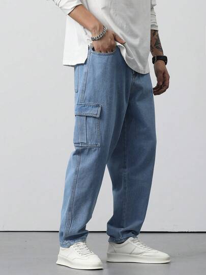 Guys Flap Pocket Cargo Jeans