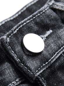 男孩仿舊牛仔褲 - 黑色 - 查看 5