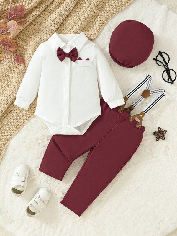 Search boys+burgundy+suspenders SHEIN