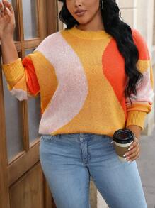 Calvaya 大碼毛衣 - 彩色 - 查看 1