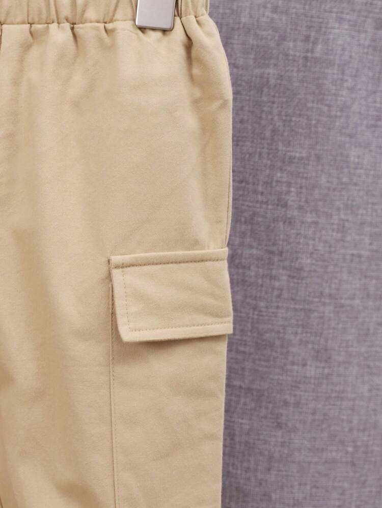 Baby Boys' Letter Print Patchwork Long Sleeve Sweatshirt And Pants 2pcs Outfit