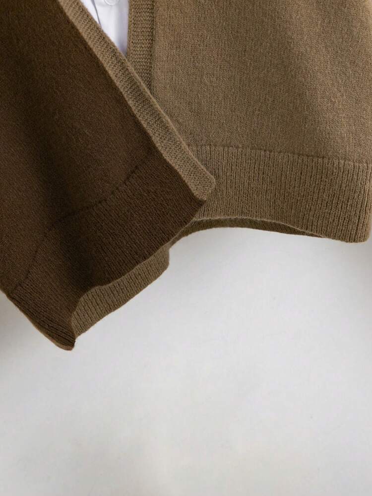 Tween Girls Color Block Short Cardigan