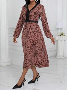 SHEIN Clasi Women's Allover Printed Dress - Multicolor - View 5