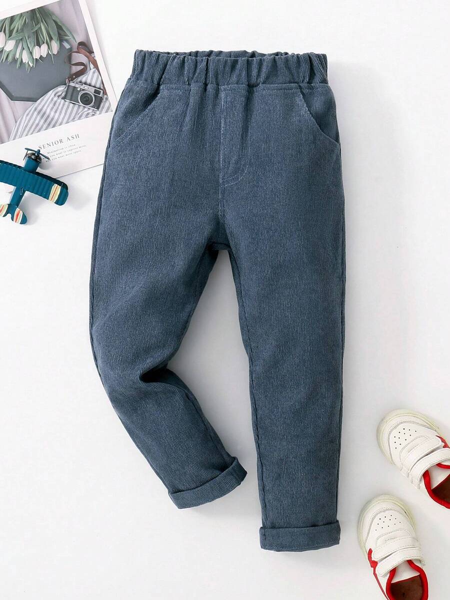 Souflis Souflis Young Boy Slant Pockets Pants Chic Outfits For Autumn/Winter