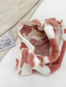 ROMWE Kawaii 女士毛絨肩袋 - 粉色 - 查看 4