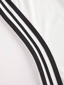 SHEIN EZwear 針織緊身連衣裙 - 白色 - 查看 4