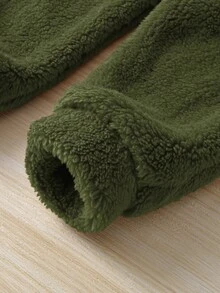 SHEIN 少年卡通刺繡下落肩運動服和長褲組合套裝 - 墨綠色 - 查看 5