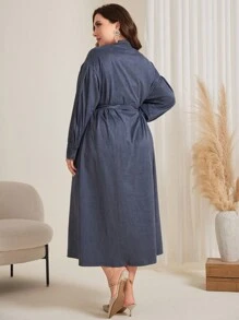 Mulvari Solid Color Plus Size Arabic Clothing