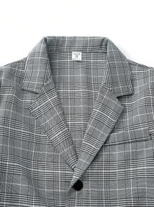 Con trai Kẻ sọc Bộ đồ Và Quần Quý ông Trang phục - Xám - Xem 3