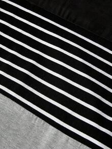 SHEIN 孕婦條紋印花撞色T恤 - 彩色 - 查看 9