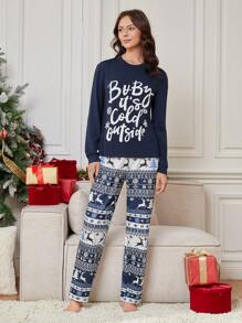 Của phụ nữ Giáng sinh Bộ mặc nhà - Nhiều màu - Xem 5