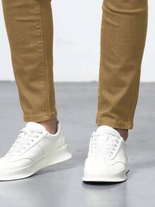 Manfinity Homme Nam Thon gọn Màu Khaki Denim Quần jean - Màu Khaki - Xem 6