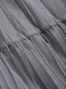 Dazy Star Màu thuần Xếp li Của phụ nữ Váy - Xám - Xem 8