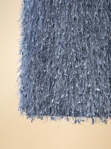SHEIN Tween Girl Denim Effect Strap Dress - Blue - View 3