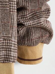 Manfinity Homme 男士格紋拼色拉鍊外套 - 彩色 - 查看 4