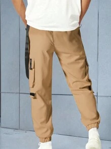 Manfinity EMRG Nam Quần Cargo - Màu Khaki - Xem 2