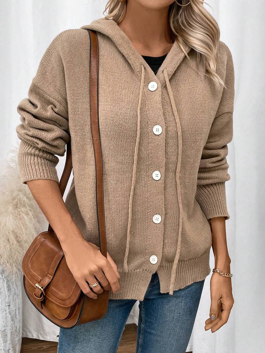 EMERY ROSE 毛衣開衫 - 卡其色 - 查看 1